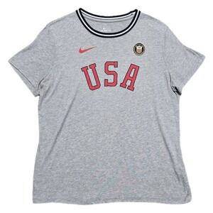 Nike Olympic Team USA Tee Shirt Top Womens Size Large Athleisure